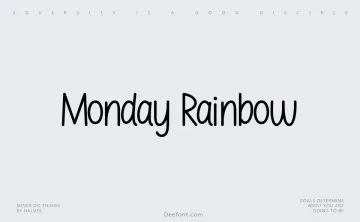 Monday Rainbow Font