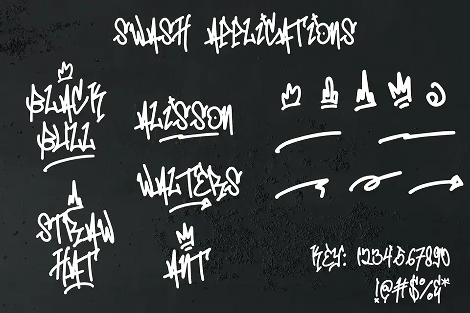Mono Seahorse Graffiti Font