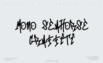 Mono Seahorse Graffiti Font