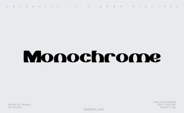Monochrome Typeface