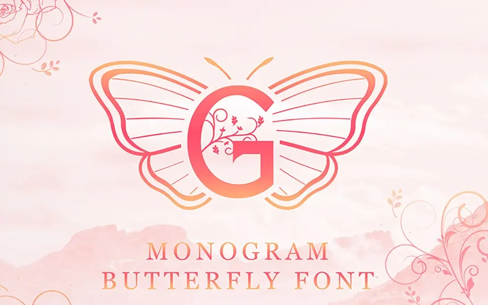 Monogram Butterfly Font