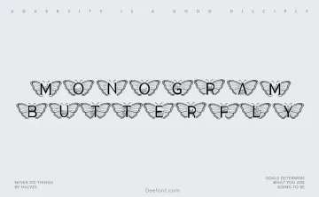 Monogram Butterfly Font
