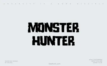 Monster Hunter Typeface
