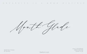 Month Glade Font