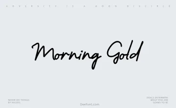 Morning Gold Font