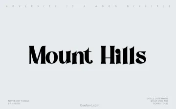 Mount Hills Font