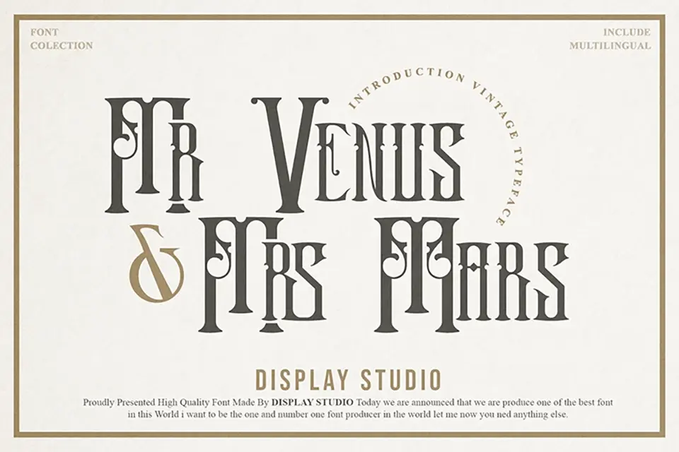 Mr.Venus & Mrs.Mars Font