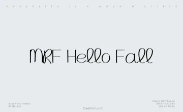MRF Hello Fall Font