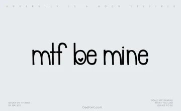 MTF Be Mine Font