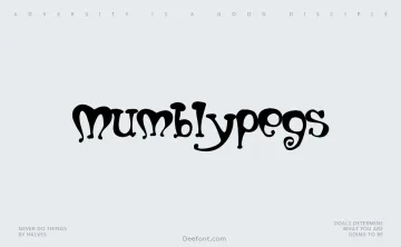 Mumblypegs Font