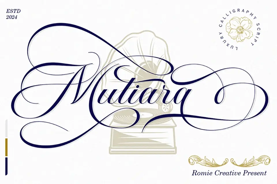 Mutiara Calligraphy Font