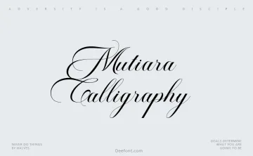 Mutiara Calligraphy Font
