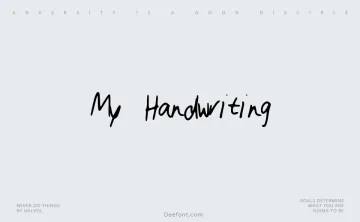 My Handwriting Typeface