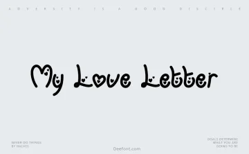 My Love Letter Font