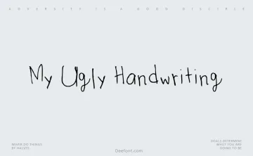 My Ugly Handwriting Font