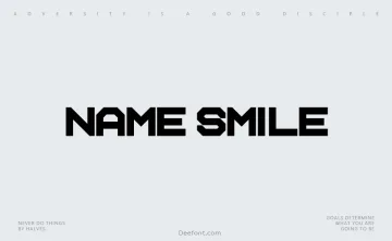 Name Smile Font