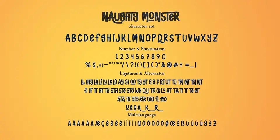 Naughty Monster Font