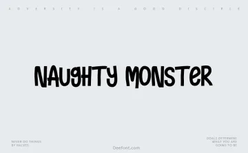 Naughty Monster Font