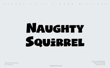 Naughty Squirrel Font
