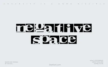 Negative Space Font