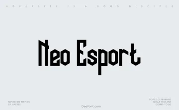Neo Esport Font
