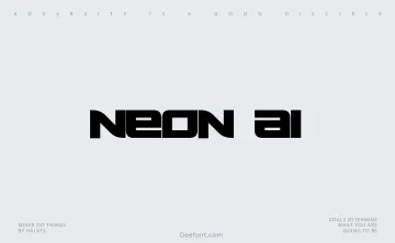 Neon AI Font