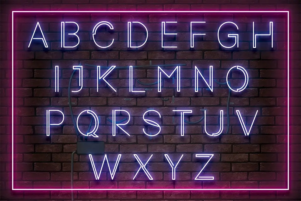 Neon Light Font