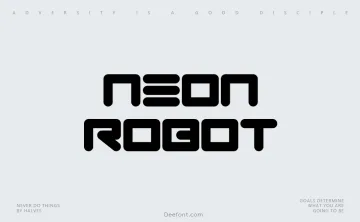 Neon Robot Font