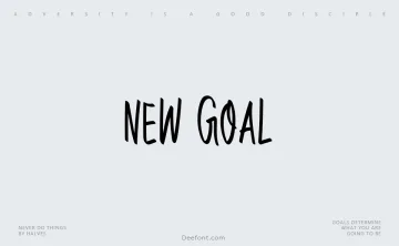 New Goal Font