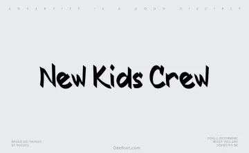 New Kids Crew Font