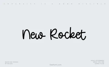 New Rocket Script Font