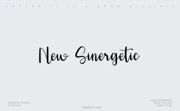 New Sinergetic Font