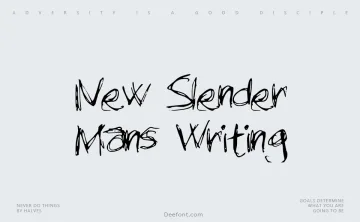 New Slender Mans Writing Font