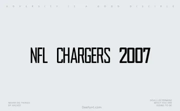 NFL Chargers 2007 Font