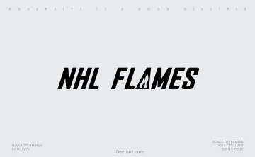 NHL Flames Font