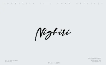 Nighiri Font