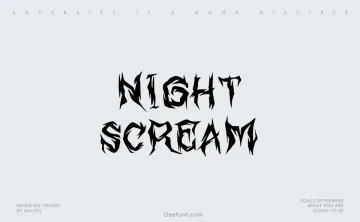 Night Scream Font
