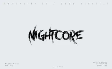 Nightcore Font