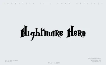 Nightmare Hero Font