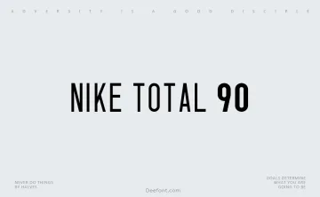 Nike Total 90 Font