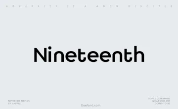 Nineteenth Font