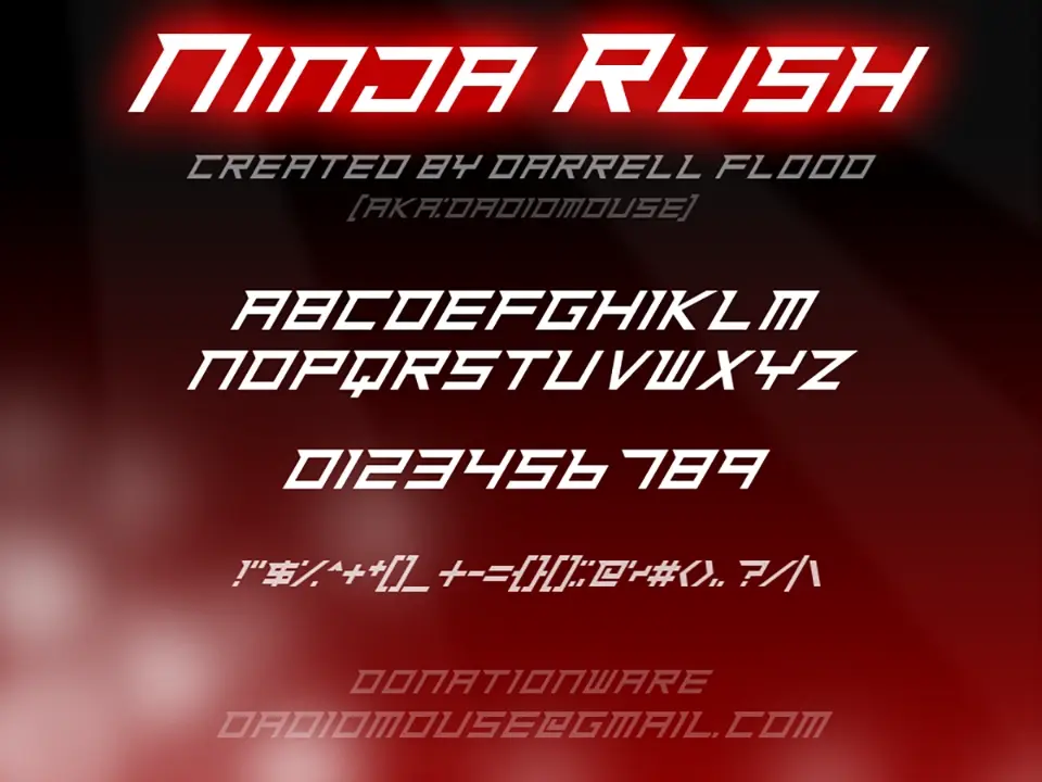 Ninja Rush Font