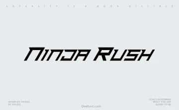 Ninja Rush Font