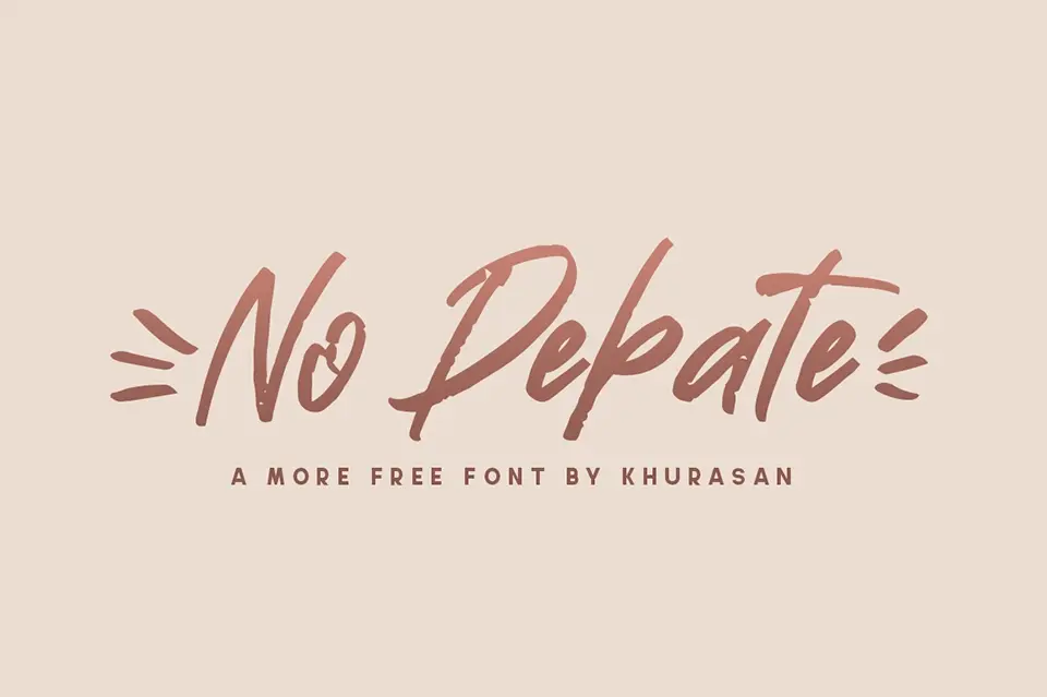 No Debate Font