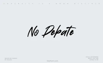 No Debate Font