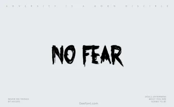 No Fear Font