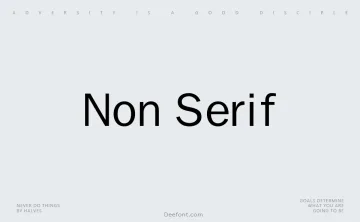 Non Serif Font