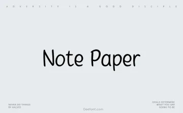 Note Paper Font