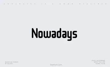Nowadays Font