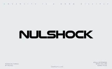 Nulshock Font